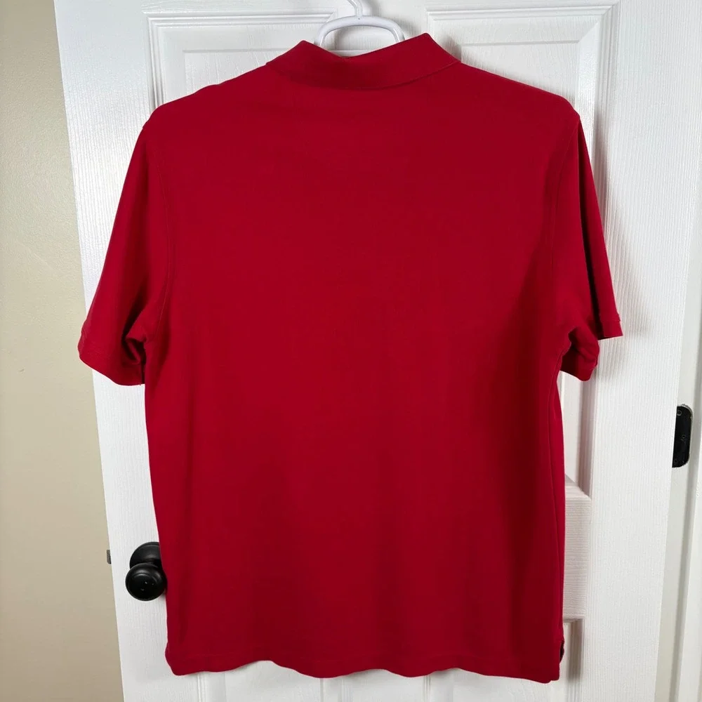 IZOD Advantage Polo Shirt Men's XL Red Short‎ Sleeve Pique Cotton Blend Preppy